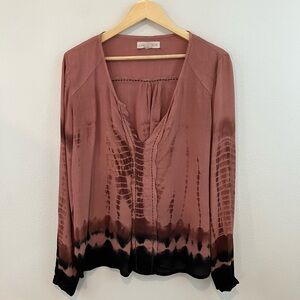 Love Stitch | Mauve Tie Dye Boho Blouse